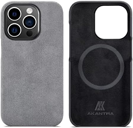Slučaj Akantra Alcantara za Apple iPhone 14 serija, ručno rađen ručno rađeni sintetički pokrivač od sintetičkog