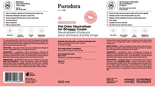 Purodora Lab Dezodorirajući sprej za neutralizator mirisa pasa između kupki za čupave kapute / potpuno prirodni