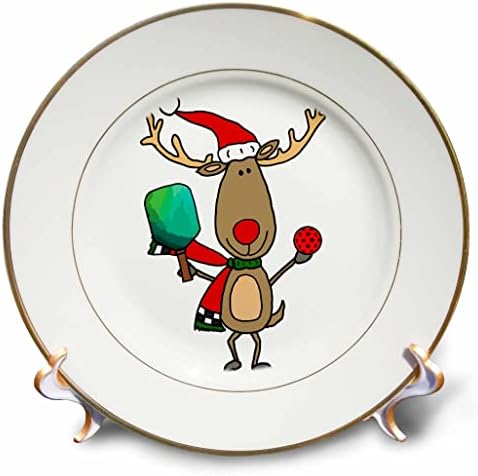3drose smiješno rudolph jelena sviranje pickleball sporta Božićni crtani film - ploče