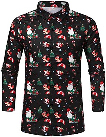 XXBR 2022 Nova muška božićna gumna dolje košulje Ogrlica ručno ležerna majica Xmas Party Costumes ugrađena