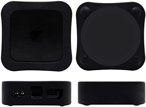 Kućište kompatibilno sa 2022 Apple TV 4K kutija Crni silikonski zaštitnik - lefxmophy