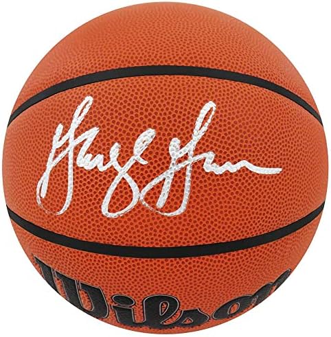 George Gervin potpisao Wilson unutarnji / vanjski NBA košarka - autogramirane košarkama