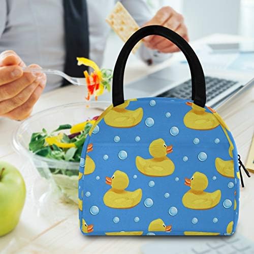 Izolovana torba za ručak za žene-slatke gumene patke Bubble velike nepropusne kutije za ručak sa naramenicama