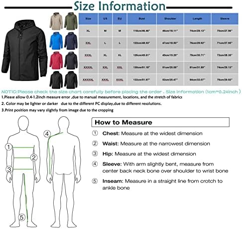 ADSDQ jakne za muškarce, trendi pješačenje s dugim rukavima plus veličine kaputi Muškarci Zima Visoko ovratnika