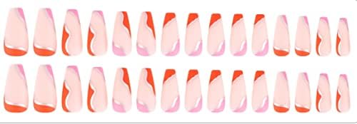 Kbree lažni nokti, trapezoidne naljepnice za nokte naljepnice za nokte komplet od 30 komada može se koristiti
