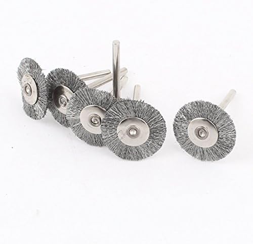 Aexit 6 kom pribor za brusilice 3mm SHANK 1 DIA žičana četkica za poliranje kotača kotača Rotacijski alat