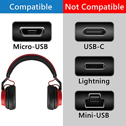 Geekia Micro-USB slušalice kratki kabel punjača, kompatibilan sa Jabra Move, Elite 65T, 65e, elitni sport,