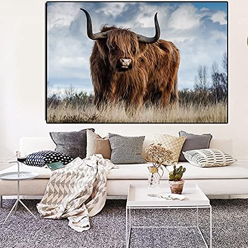 Highland goveda Divlje životinje platno slika goveda Poster i štampane nordijske skandinavske zid Art slika