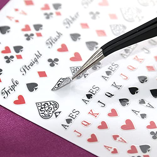 Poker modne naljepnice za umjetnost noktiju naljepnice naljepnice za nokte 3d karte za igranje dizajn dekor