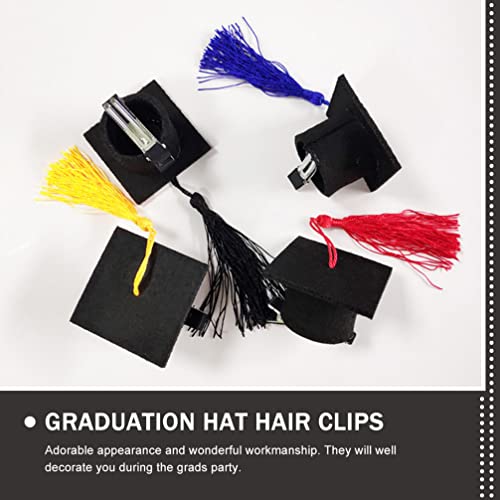 NUOBESTY 2pcs diplomski šešir Hair Clip diplomirana kapa traka za glavu Mini doktorska kapa ukosnice za