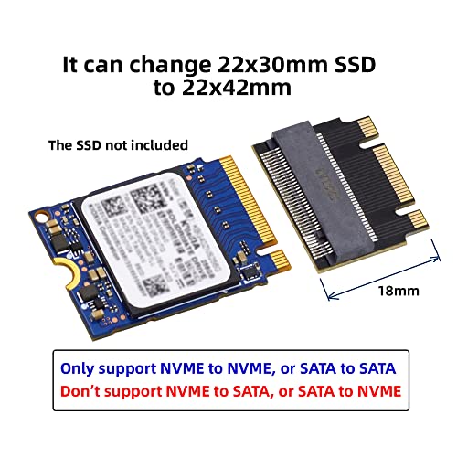 NFHK NGFF B + M Key NVME M-Key 22x30mm do 22x42mm muški za ženski adapter za proširenje za 2230 2242 SSD