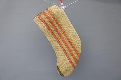 Sarikaya Jastuk Najbolje Kilim čarapa, Božićna čarapa, poklon čarapa, Turska Božićni dekor, prugaste ručno