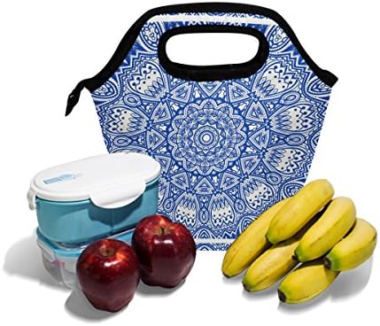 Vipsk torba za ručak Bohemia plava Mandala Datura kutija za ručak, vodootporna torbica za piknik na otvorenom