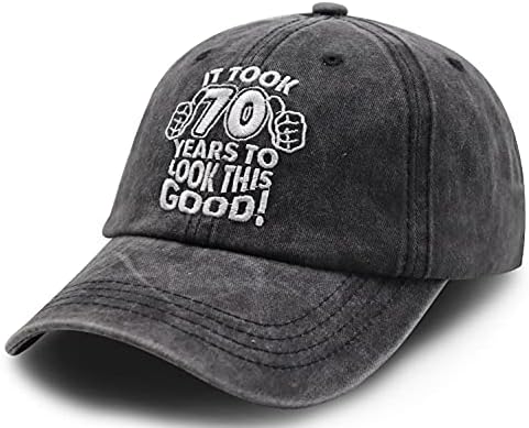 Starinski pokloni za 70. rođendan bejzbol kapa, smiješni vezeni podesivi oprani pamučni šeširi za muškarce