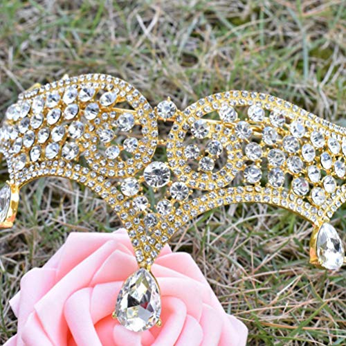 TENDYCOCO kruna tijara traka za glavu Rhinestone Crown Crystal Tiara Headdress Hair Hoop torta topper Ornament