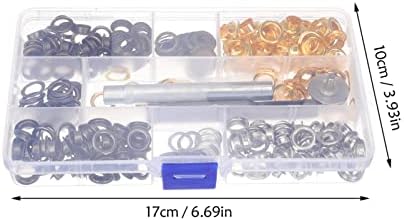 Doitool Kit Tool Kit 4sets Tarps zamke kožne ušice Tarp DIY alat za obrtni komplet za remen Gromplets Metalne